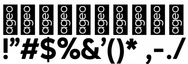 AgeoPersonalUse-ExtraBold Font OTHER CHARS