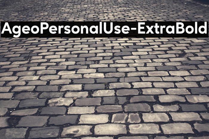AgeoPersonalUse-ExtraBold Example 2