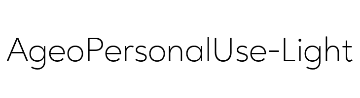 AgeoPersonalUse-Light  Free Fonts Download
