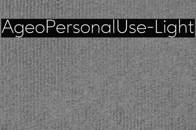 AgeoPersonalUse-Light Font examples