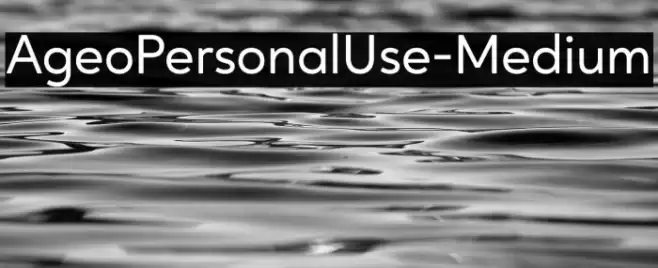 AgeoPersonalUse-Medium Caratteri examples