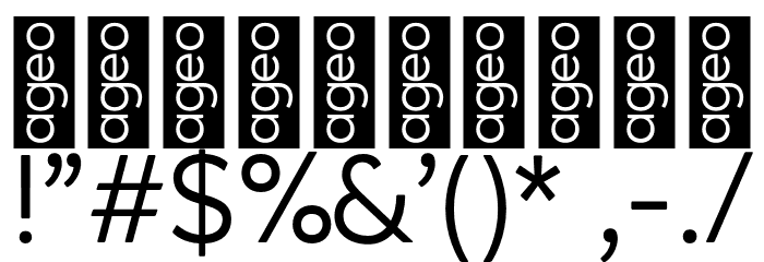 AgeoPersonalUse-Regular Font OTHER CHARS
