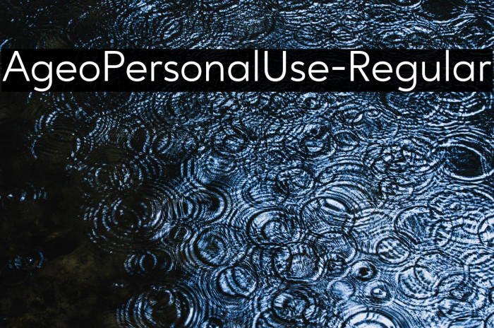 AgeoPersonalUse-Regular Example 1