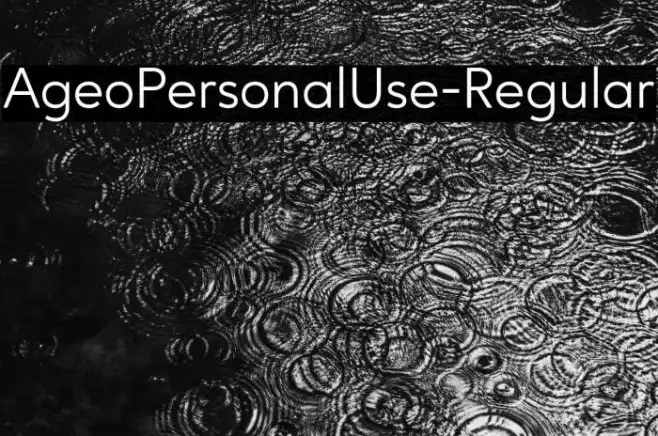 AgeoPersonalUse-Regular Example 1