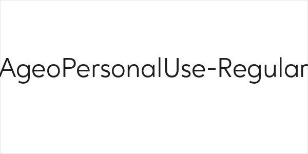 AgeoPersonalUse-Regular Logo