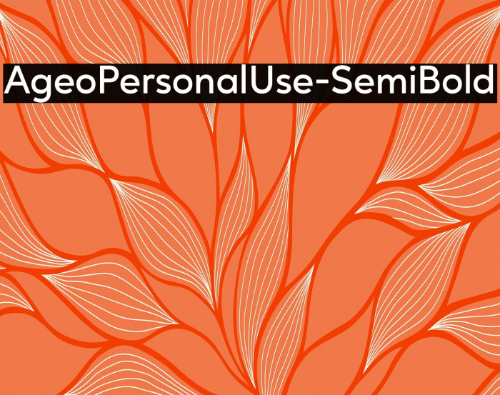 AgeoPersonalUse-SemiBold Example 1