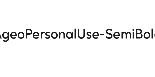 AgeoPersonalUse-SemiBold Logo