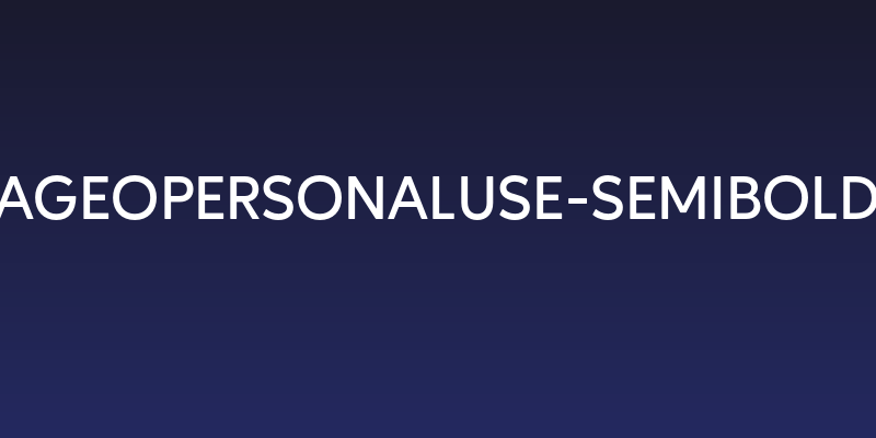 AgeoPersonalUse-SemiBold Social Header