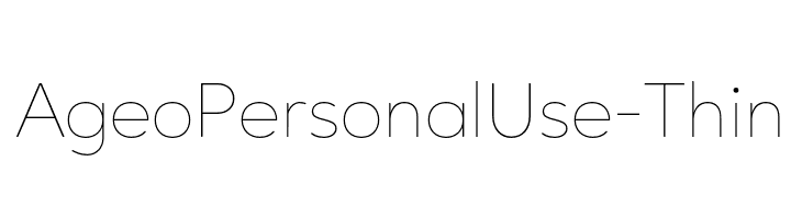 AgeoPersonalUse-Thin  baixar fontes gratis