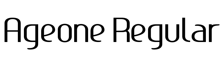 Ageone Regular  font caratteri gratis