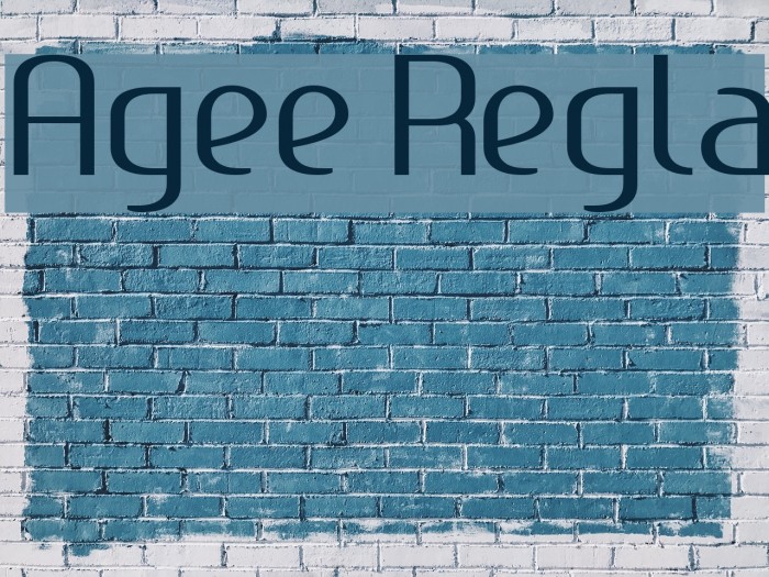 Ageone Regular फ़ॉन्ट examples