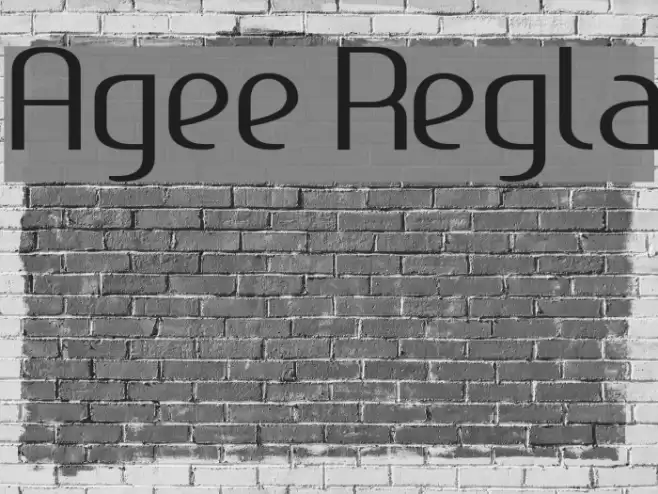 Ageone Regular Font examples