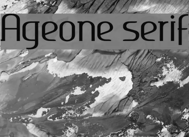 Ageone serif Font examples
