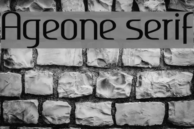 Ageone serif Font examples