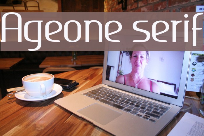 Ageone serif Font examples