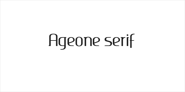 Ageone serif Logo