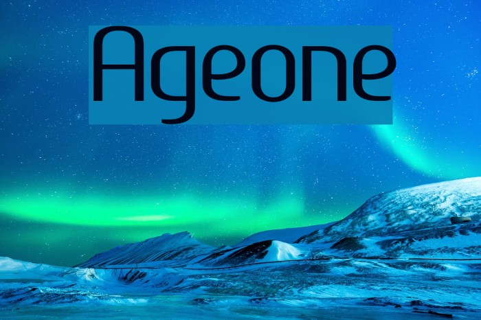 Ageone Font examples