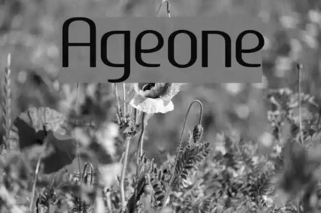 Ageone Font examples
