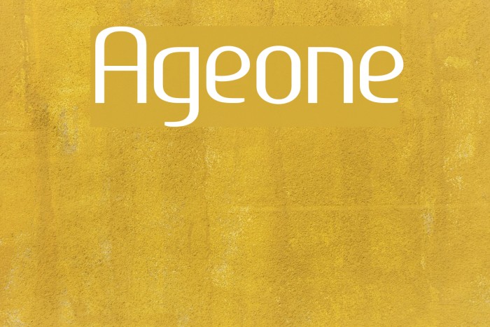 Ageone Font examples