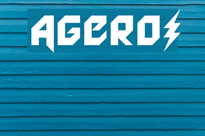 Agero! Font examples