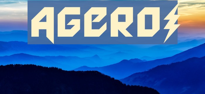 Agero! Font examples