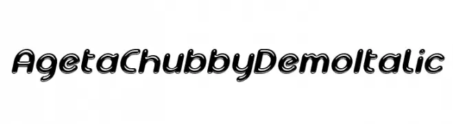 Ageta Chubby Demo Italic  تنزيل الخطوط