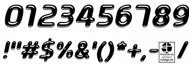 Ageta Chubby Demo Italic Font OTHER CHARS