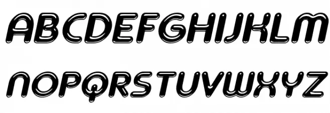 Ageta Chubby Demo Italic फ़ॉन्ट अपरकेस