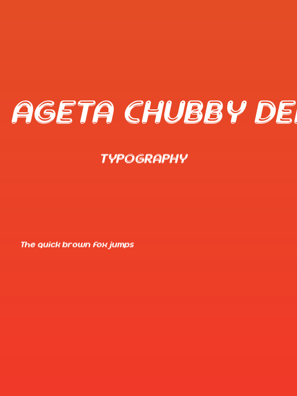 Ageta Chubby Demo Italic Poster