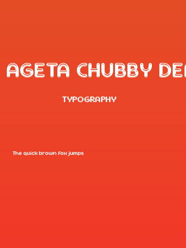 Ageta Chubby Demo Poster
