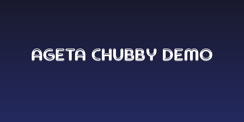 Ageta Chubby Demo Social Header