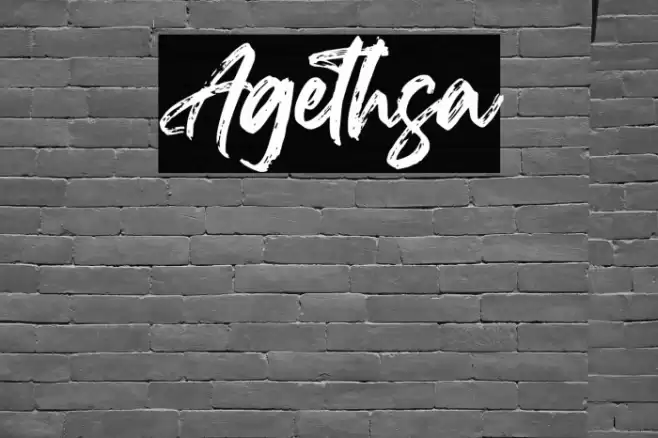 Agethsa Font examples