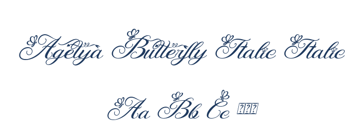 Agetya Butterfly Italic Italic Font Preview