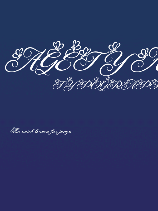 Agetya Butterfly Italic Italic Poster
