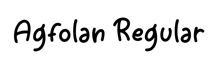 Agfolan Regular  Free Fonts Download