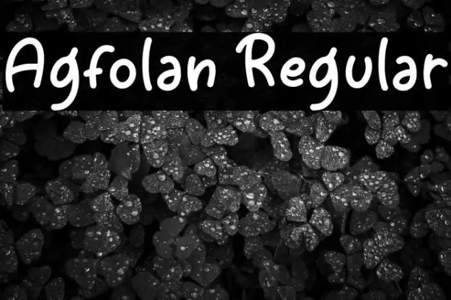 Agfolan Regular Example 1