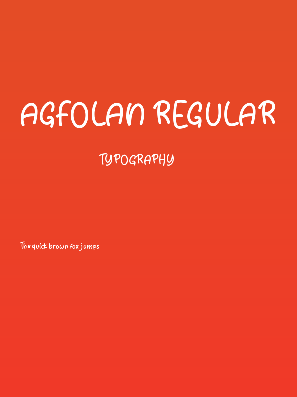 Agfolan Regular Poster