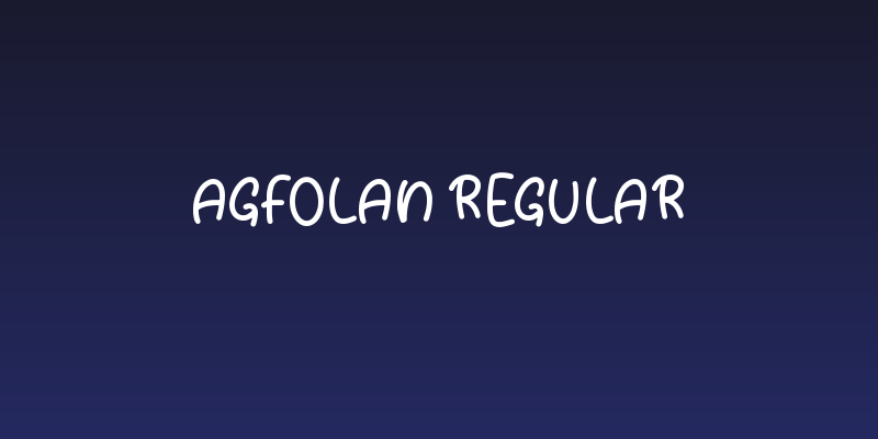 Agfolan Regular Social Header