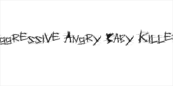 Aggressive Angry Baby Killer Logo