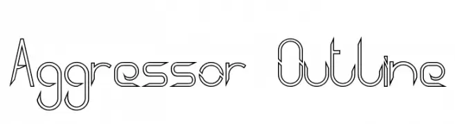 Aggressor Outline  font caratteri gratis