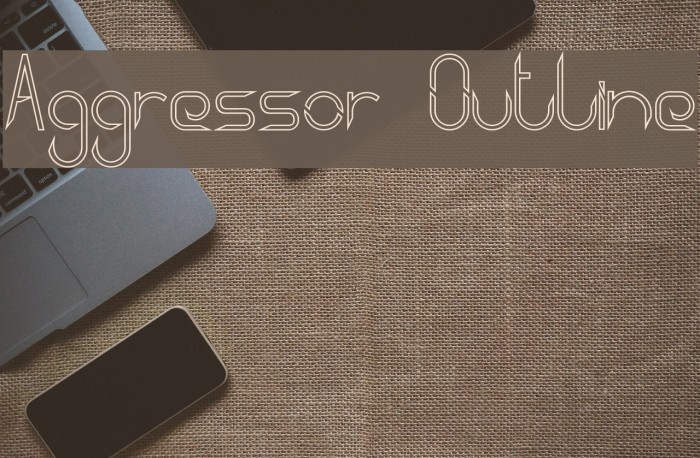 Aggressor Outline Font examples
