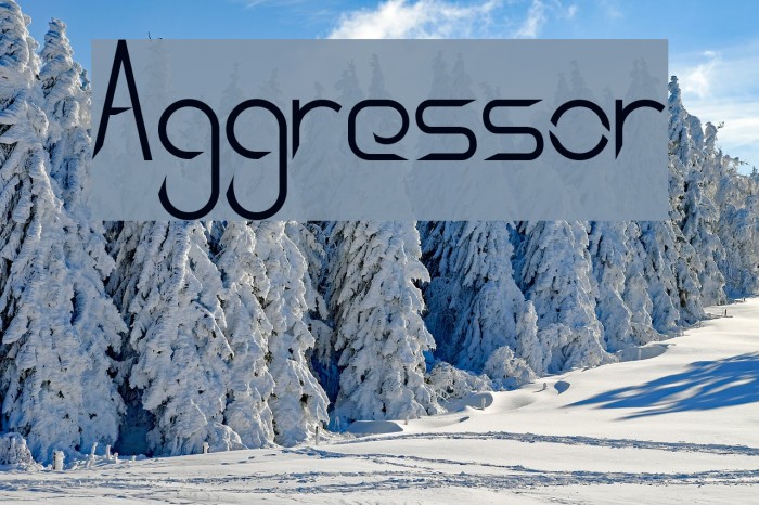Aggressor फ़ॉन्ट examples