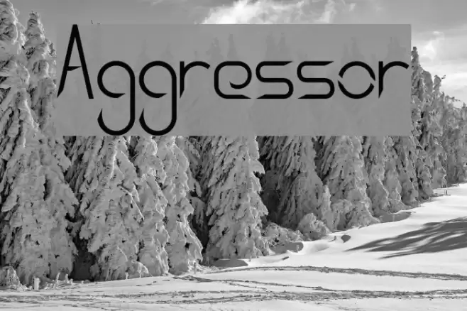 Aggressor Font examples