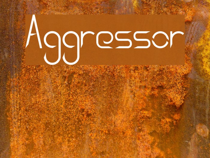 Aggressor फ़ॉन्ट examples