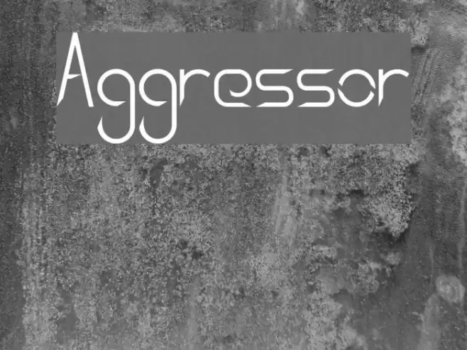 Aggressor Font examples