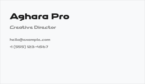 Aghara Pro Business Card