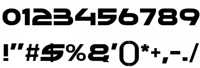 Aghara Wide Font OTHER CHARS