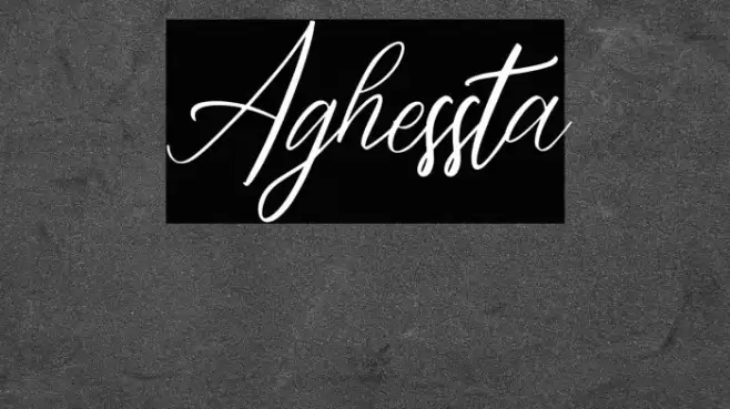 Aghessta Font examples