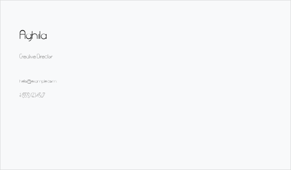 Aghila Business Card