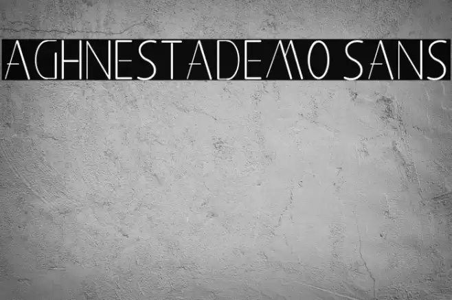 Aghnestademo Sans Font examples